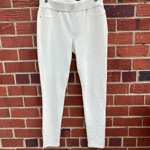 Michael Kors cream color size medium corduroy style women pants cotton blend